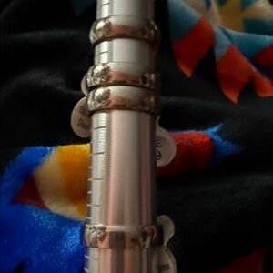 NWT Stainless Steel Mens Silver Rings sizes 8, 9.5”. (2) & 12”